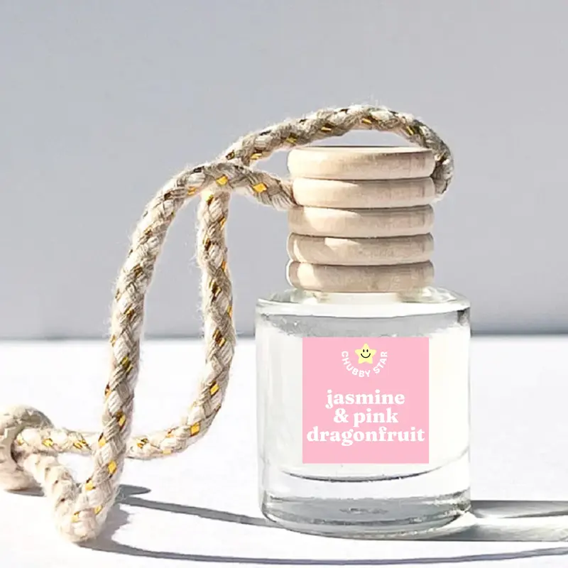 Jasmine & Pink Dragonfruit Scented Car Freshener - Soft Floral Brazilian Jasmine & Fruity Lychee Aroma, Cars Accessories, Car Decorating