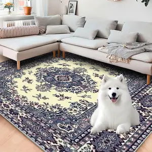 Reusable Pet Mat Pattern, Washable Dog Cat Pad, Non-Slip Training Mat for Puppies, Polyester Fiber Pet Supplies