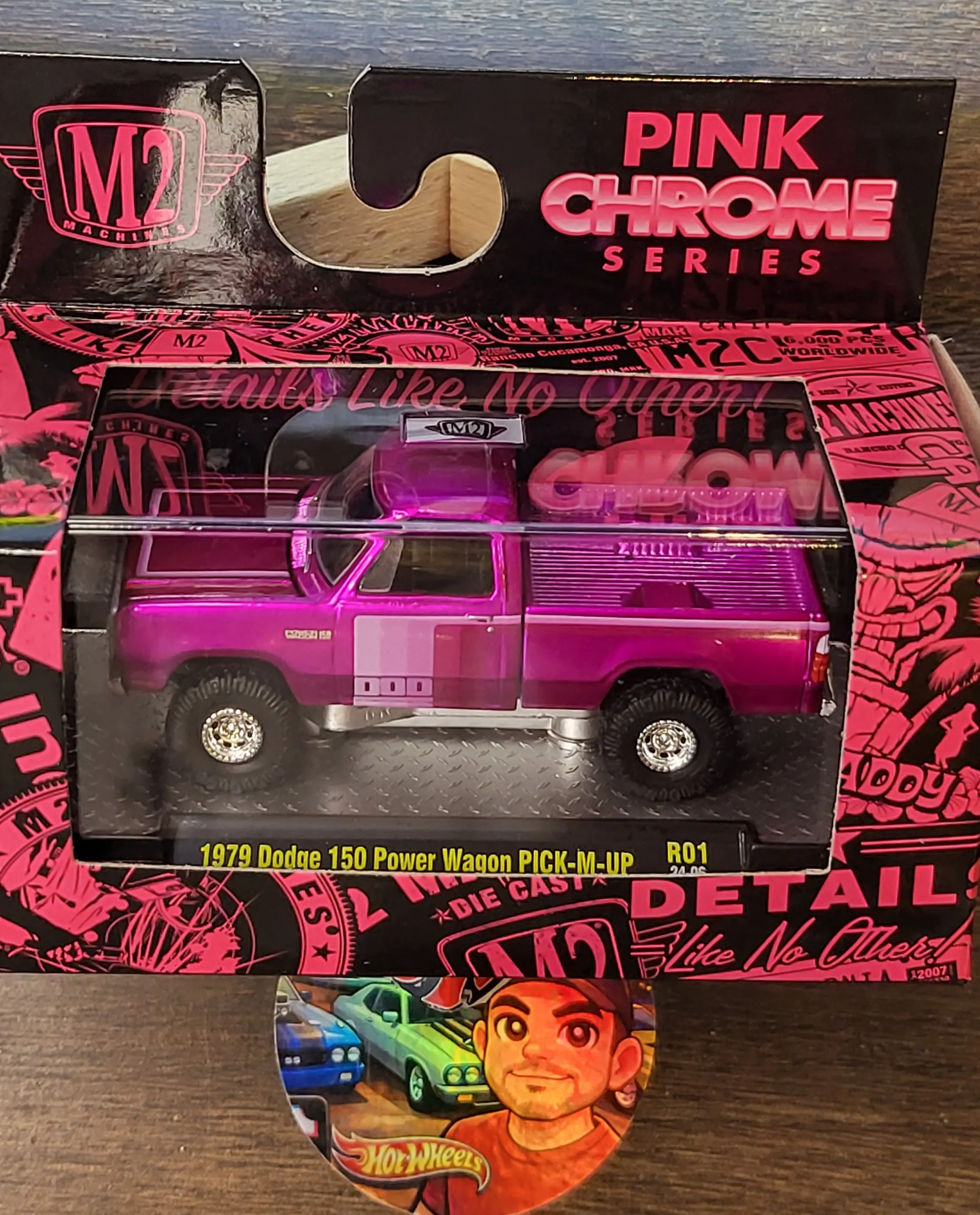 Exclusive M2 Machines Pink Chrome Series 1979 Dodge 150 Power Wagon PICK-M-UP