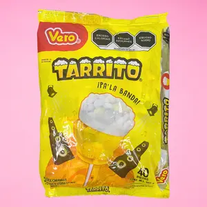 Vero Tarrito, 40-Pack, Sweet and Fruity Flavored, Lollipop Candy, Snack Mexican Candy Dulces Mexicanos Sweet Fruity Sucker Candies
