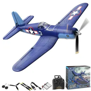 Plane 4 Channel Remote Control Airplane Fighter Toys 2.4GHz 6-axis Gyro Stabilizer RTF with 2 Batteries Glider Aircraft Plane Easy to Fly for Adults Kids Beginners Boys