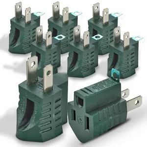 3-Prong to 2-Prong Grounding Adapter Plug - 8 Piece for Wall Outlets - Converters for Outlets, Electrical, Household, Workshops, Industrial, Machinery, Appliances - UL Listed, Gray, Polarized