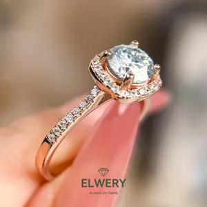 【R-001 | Classic Cushion】Synthetic Moissanite Rings Jewelry