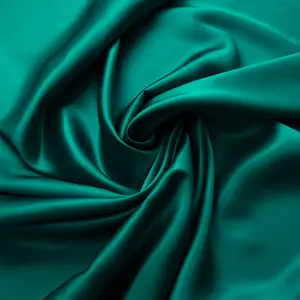 Teal 100% Pure Mulberry Silk Fabric 19mm Cut-to-Size Silk Fabric