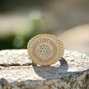 Sterling Silver Fully-Loaded Simulated Diamond CZ Men's Ring