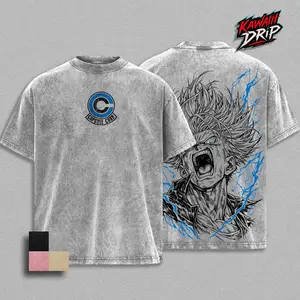 Future Trunks DBZ T Shirt | Future Trunks DBZ Hoodie | Super Saiyan Trunks Capsule Corp Graphic Tee | DBZ Streetwear T-Shirt Hoodie | Vintage Washed Oversized Heavyweight Cotton Shirt | Manga Style Saiyan Warrior Back Print | DBZ Fan Gift Apparel