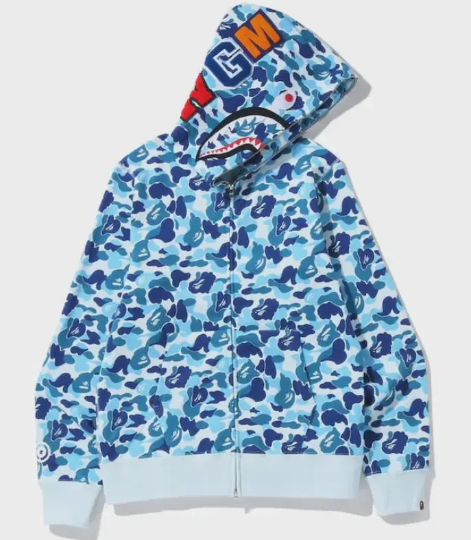 VO- A Bathing Ape (BAPE) ABC Camo Shark Full Zip Hoodie 'Blue'1J30-115-007-BLUE