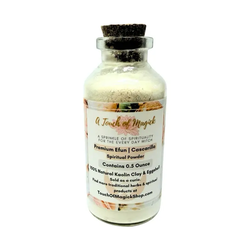 Premium Efun | Cascarilla Powder | Made with Kaolin Clay & Eggshells | Traditional | Blessed | Shielding from Negative Energy | Protection