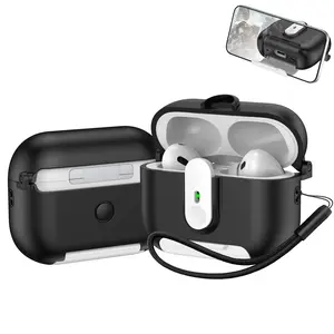 AirPods Case with Built-In Stand & Lanyard, Shockproof Cover for AirPods 4/3/pro2/pro/1/2, One-Click Pop-Up Design