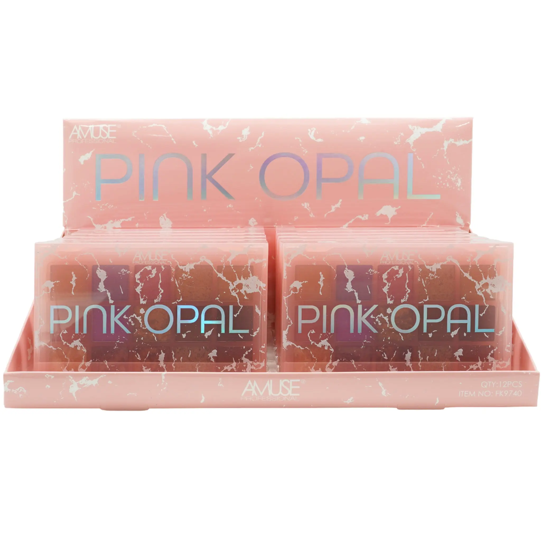 Paleta de Sombras Pink Opal Amuse - Venta al por mayor Display 12 Unidades (FK9740)