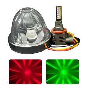 InfinityBEAM Dual Color Green to Red H11 Star Pattern Glass Watermelon Light