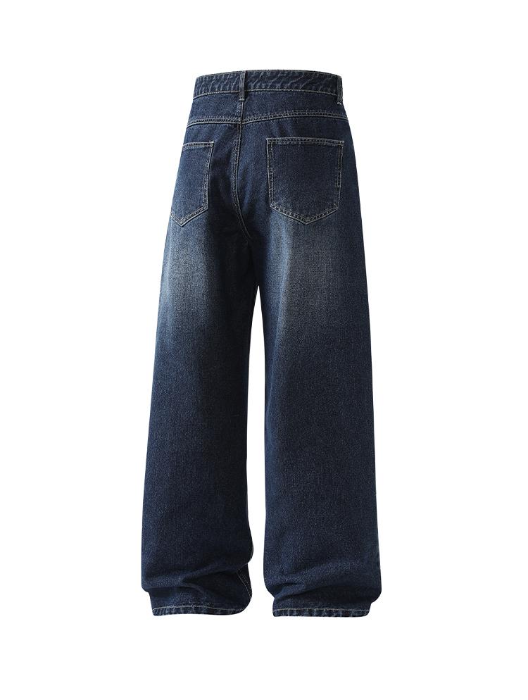 4-pack men’s jeans for autumn/winter, high cotton content, simple versatile straight-leg classic vintage jeans—men’s pants suitable for everyday commuting and casual wear.
