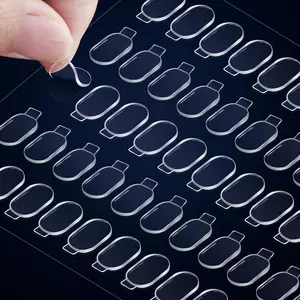 120PCS Clear Double Sided Removable Adhesive Glue Dots Mounting Putty Tack for Wall Hanging Picture Decoration Crafts (0.31" X 0.51")