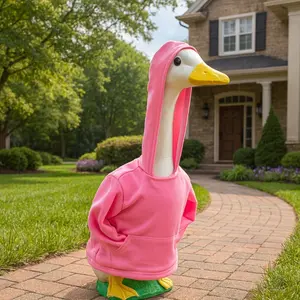 23 Inch Porch Duck Costume, Hip Hop Hoodie, Perfect for Celebrations, Fun Garden Decor, Giant Duck Statue, Outdoor Garden Decoration, Garden Accessories