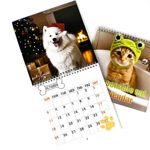 Cute 2026 Cat Dog Calendar, Adorable Animal Planner, Fun Wall Calendar 2026, Engaging Planning Calendar, Perfect Gift Idea