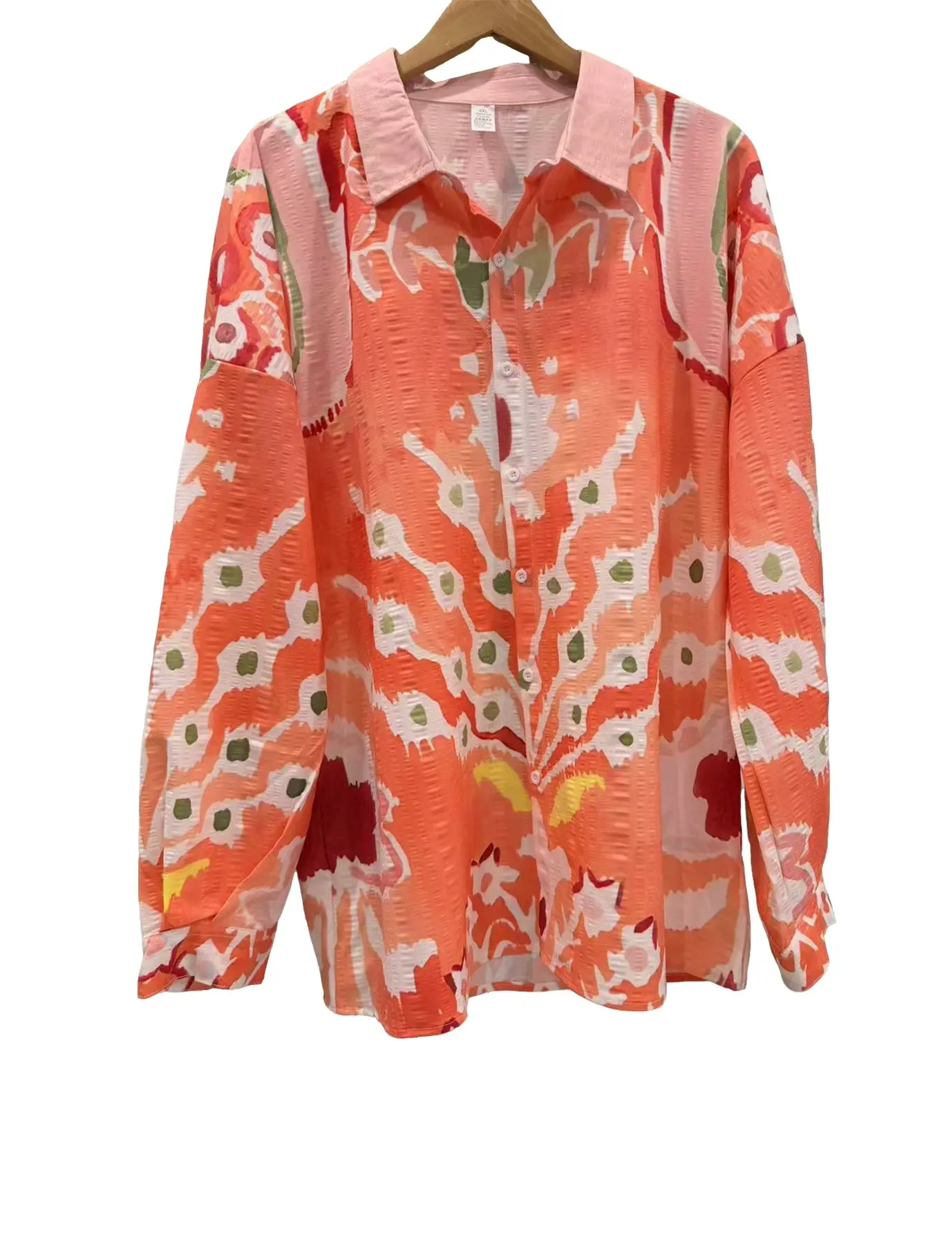 Ladies' Beach Vacation Outfit Featuring a Long-Sleeve Boho Style Printed Shirt And Trousers in Various Colors