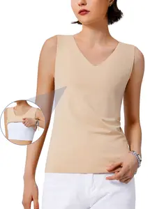 Lgbt Neutral Style Chest Control Tank Top, Versatile Round Neck No Line Design, Inner Layer Suit Jacket Not Obtrusive, Large Bust Flattening Shirt