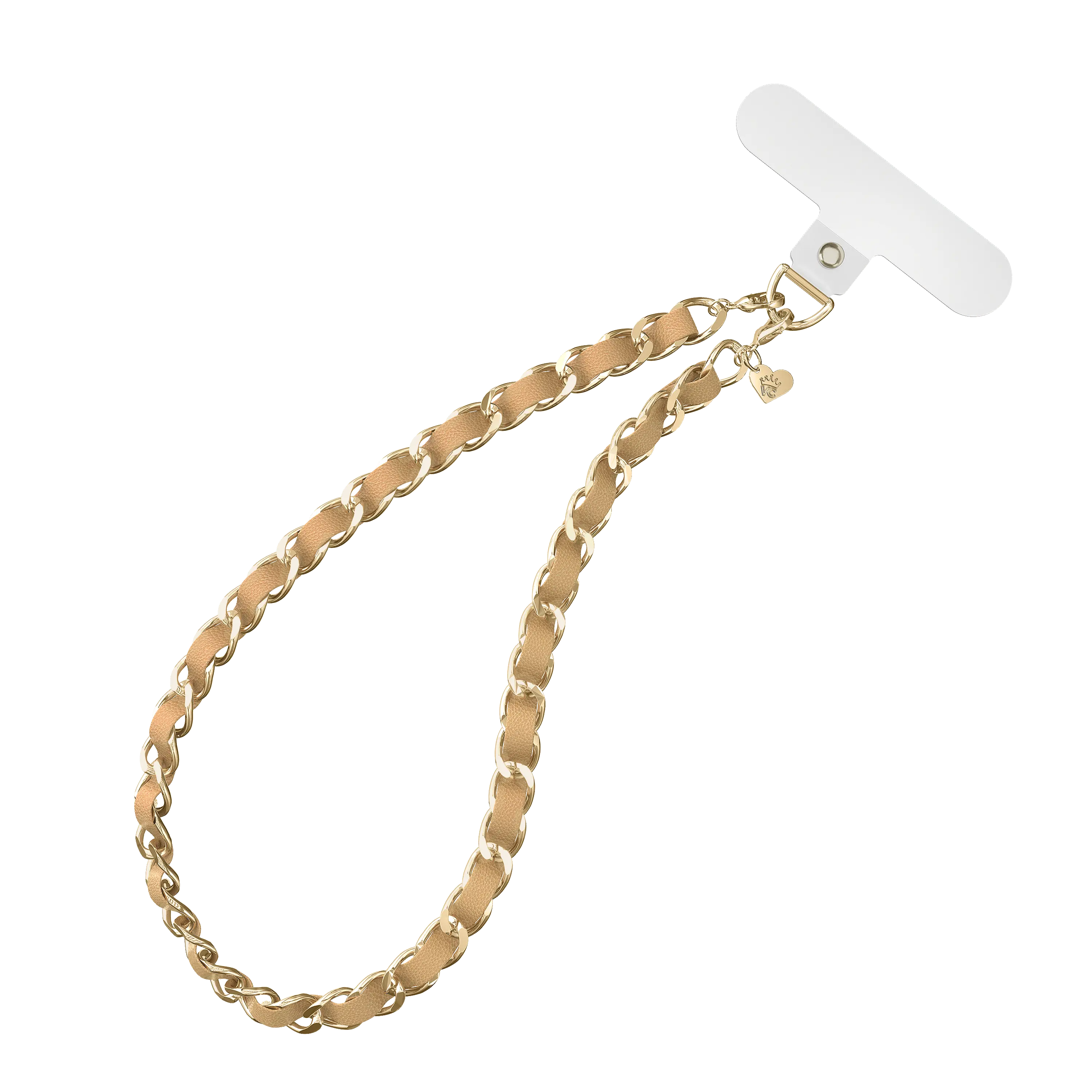 Velvet Caviar Nude Leather Chain Phone Charm - Premium Handmade Accessory for iPhone & Android, Stylish, Durable, Perfect Gift for Every Occasion