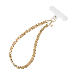 Velvet Caviar Nude Leather Chain Phone Charm - Premium Handmade Accessory for iPhone & Android, Stylish, Durable, Perfect Gift for Every Occasion
