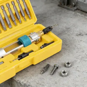 20 Piece Multi-Function Bit Set, Includes 16 Different Bits & Countersink Drill Bits, Quick Change Spiral Drills, Hex Wrench Repair Tool Kit