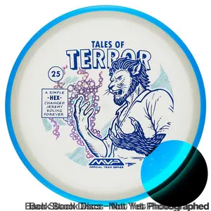 Axiom Particle Eclipse Glow Hex 5|5.5|-1|1 Midrange with Tales of Terror - Lionheart by Artist DoubleRam Design Stamp [Back Stock Inventory - Disc and Stamp Color WILL VARY]