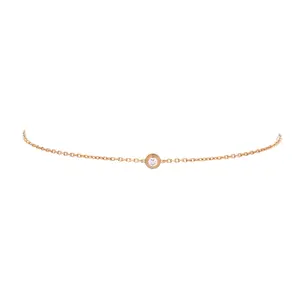 Pre-owned Cartier D'Amour Bracelet 18K Rose Gold and Diamond XS by Rebag