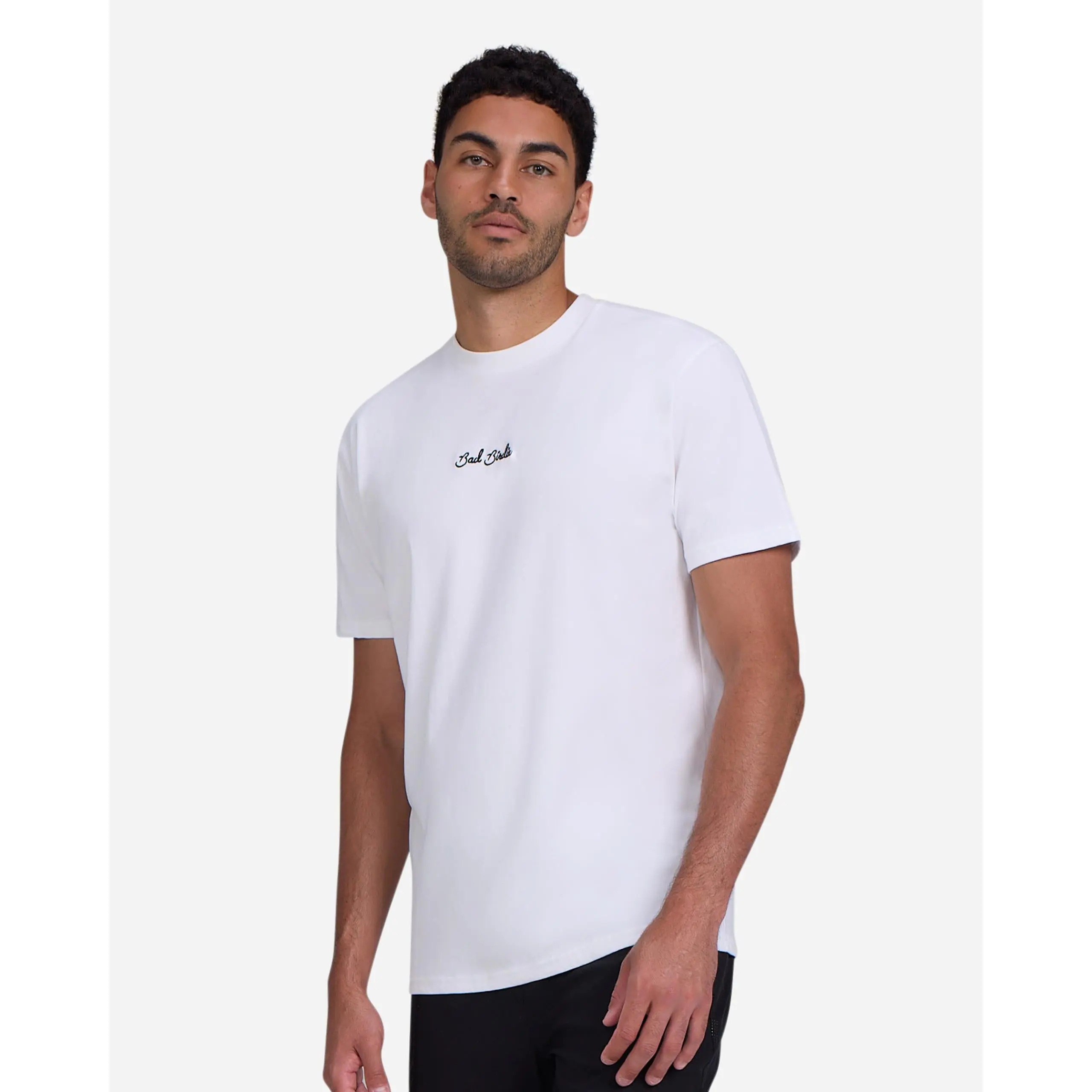 Script Tee in Brilliant White