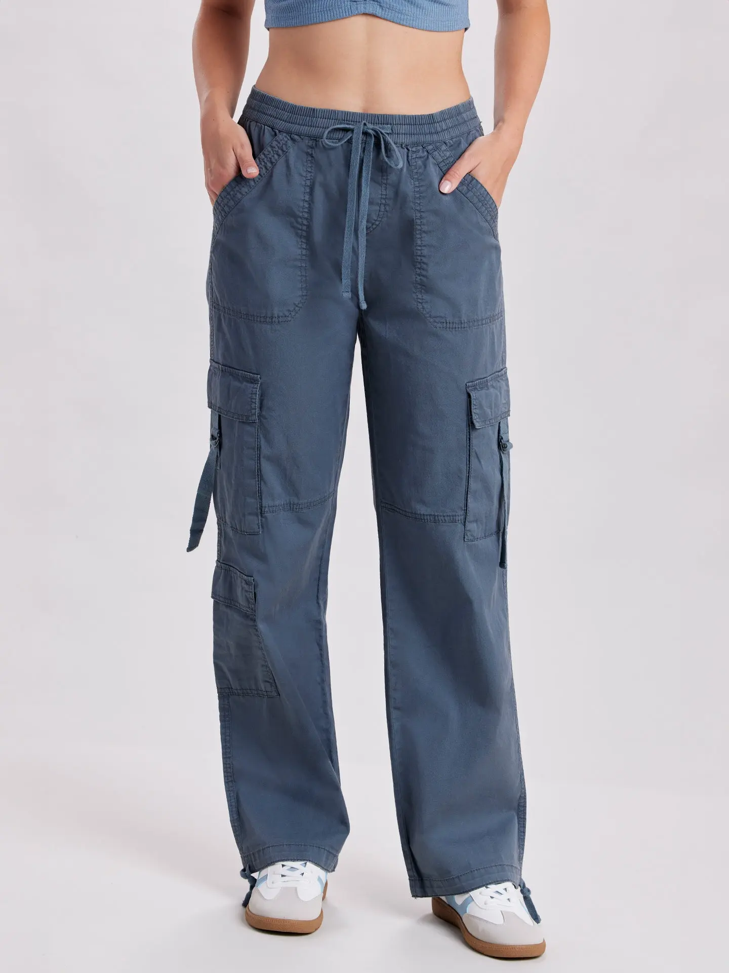 Women's Lightweight Convertible Cargo Pants in Stretchy Cotton Spandex with a Drawstring Waist and Hem, Pockets, Lightweight Cargo Pants, Elastane, Casual, Machine Wash, Cargo Trousers