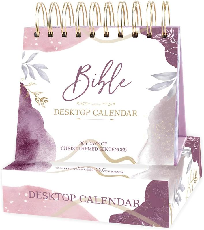 PRSTINCOL Daily Bible Verse Flip Calendar Perpetual Scripture Desk Decor with Inspirational Quotes for Office and Home 365 Days of Christ-Themed Sentences TikTokShopJumpstartSale