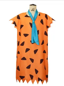 Adult Primitive Savages Costume Movie Fred Flinstones Stone Age Indian Cosplay Halloween Carnival