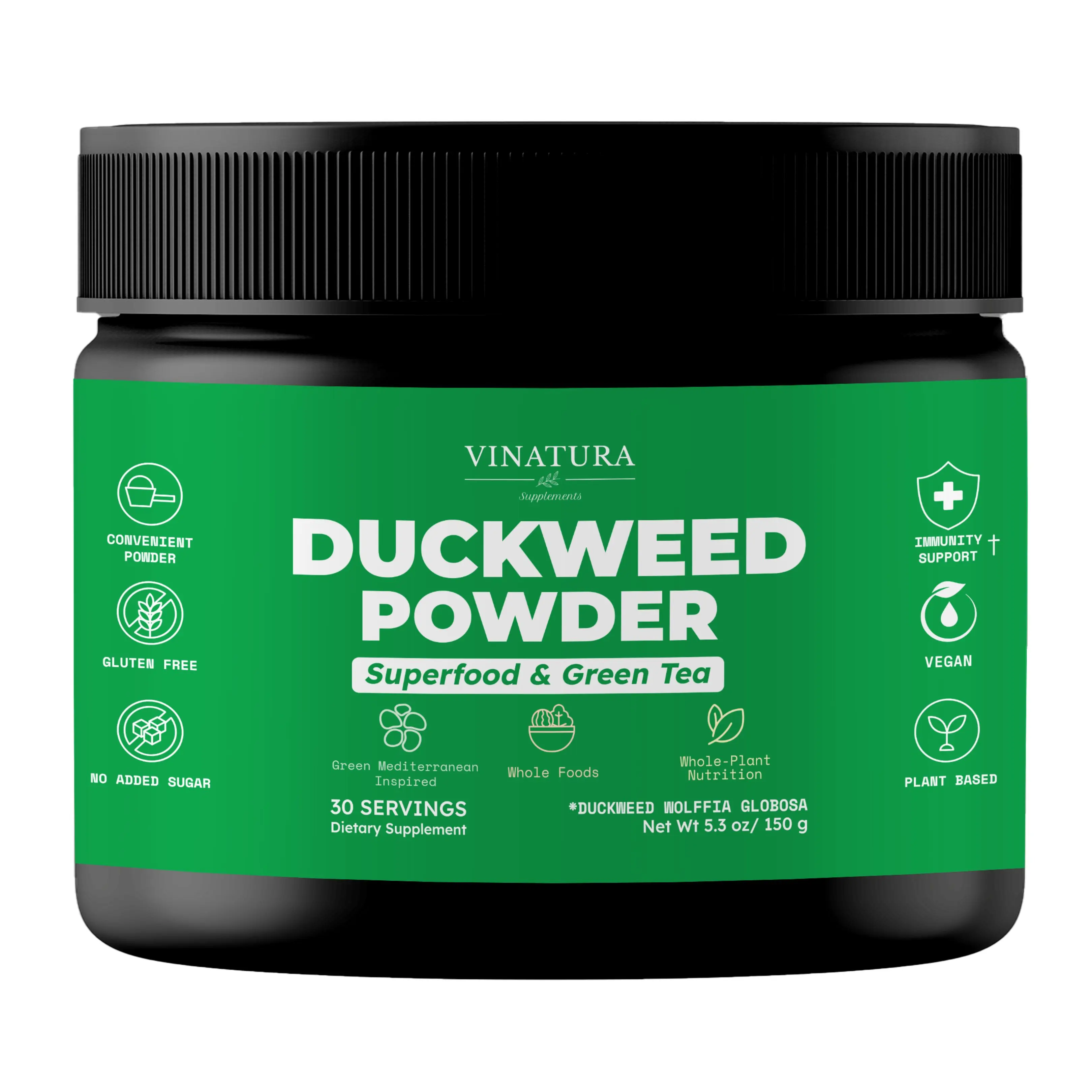 VINATURA Duckweed Powder - Duckweed Supplement, Superfood Digestive Health, Fiber-Superfood Powder of Wolffia Globosa