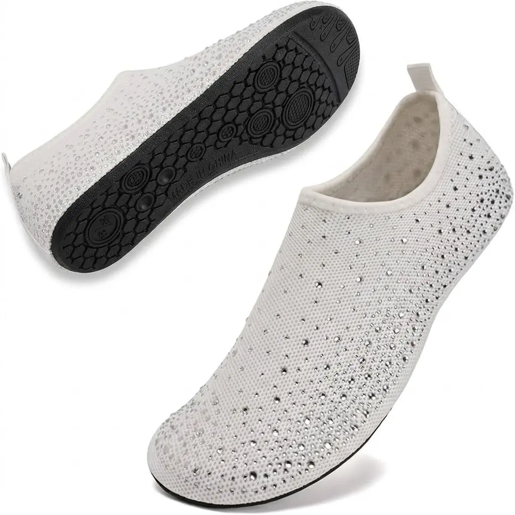 Womens Barefoot Water Shoes Travel House Slippers for Indoor and Outdoor Aqua Socks for Beach Swim Surf Yoga Dancing Camping