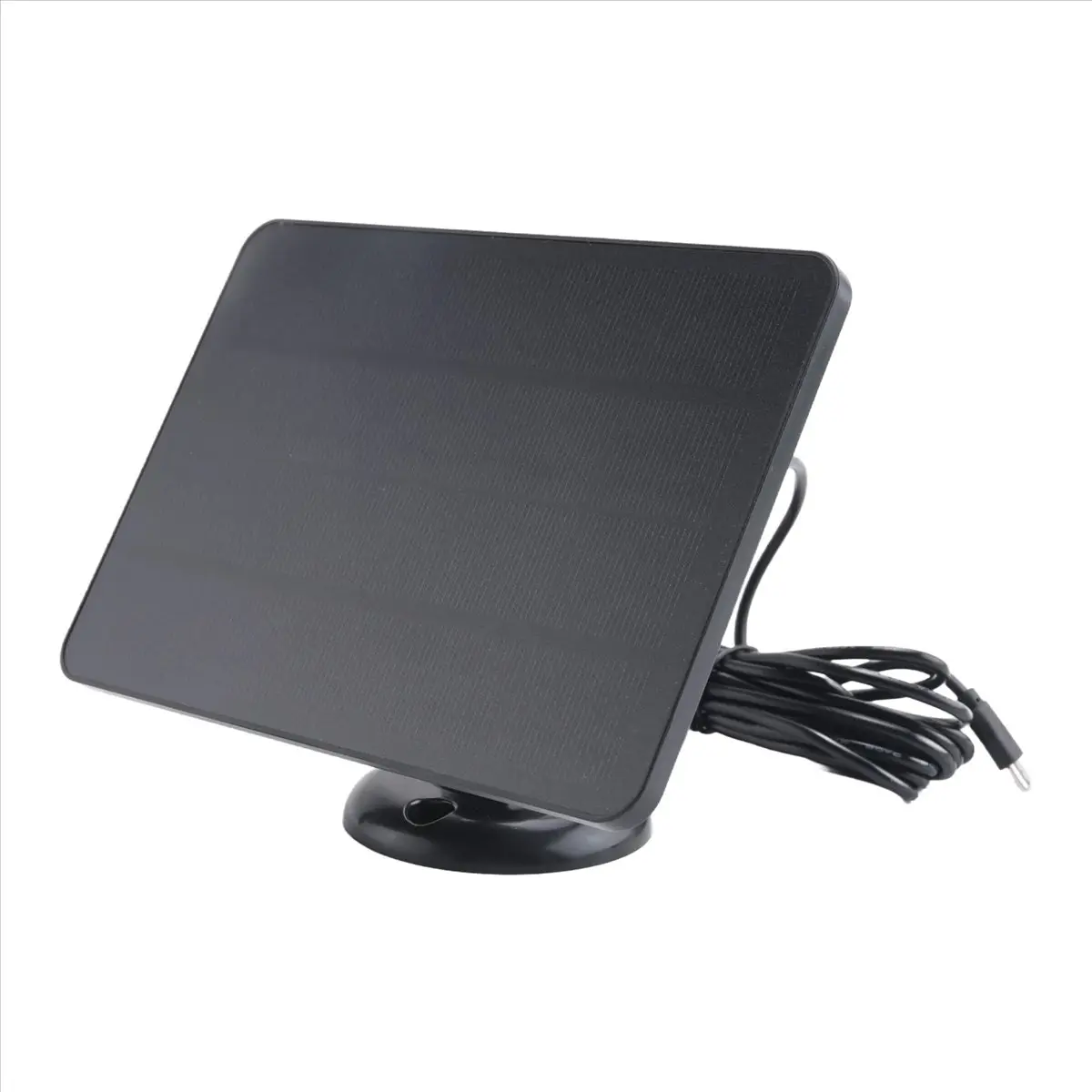 Waterproof 10W Solar Panel Charger for Home Security Camera Solar Cells Powered Charger with Charging Cable,Black