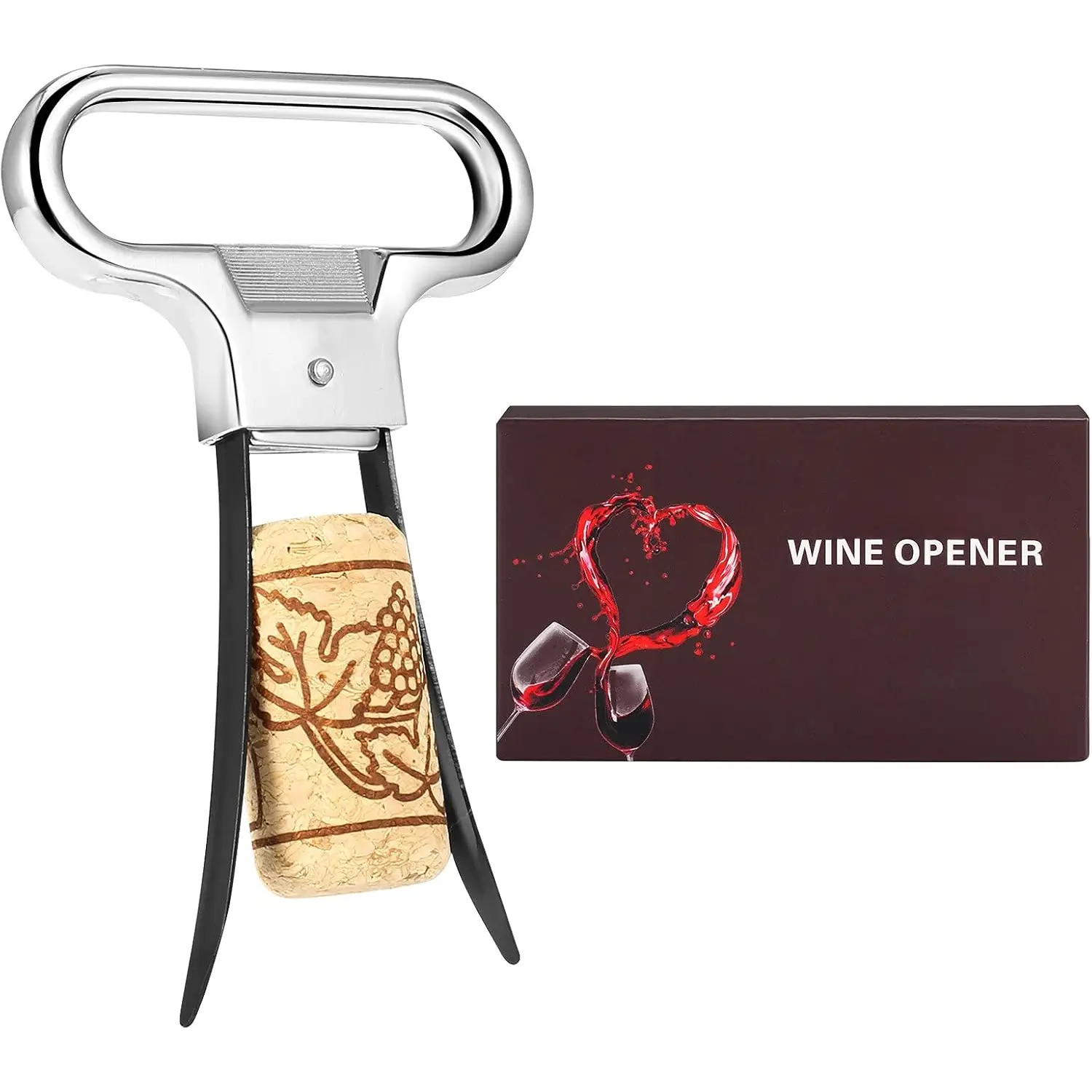 Ah-So Wine Opener Corkscrew Wine Bottle Opener Two-Prong Cork Puller