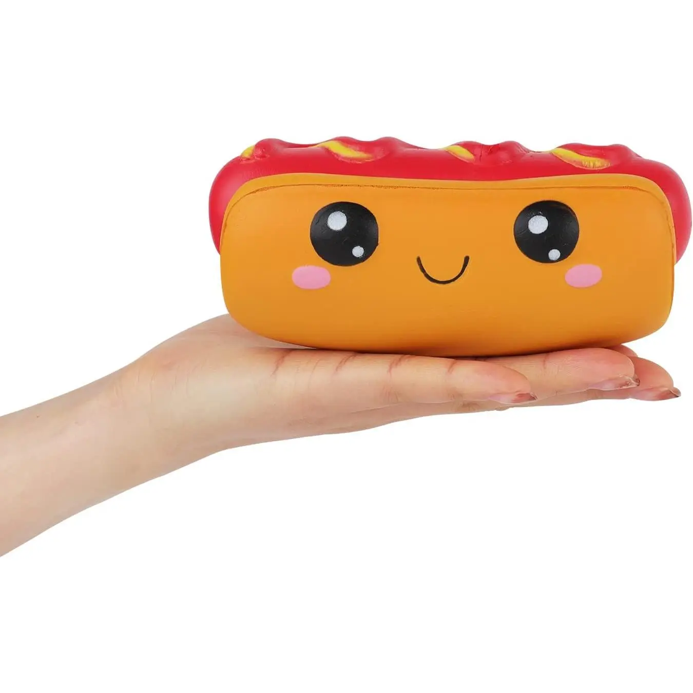 Anboor Kawaii Hot Dog Squishy - Slow Rising, Scented, Soft Stress Relief Collectible for Kids Above 3 Years, Festival Gift, Oddly Satisfying DM Classic Novelty Toy