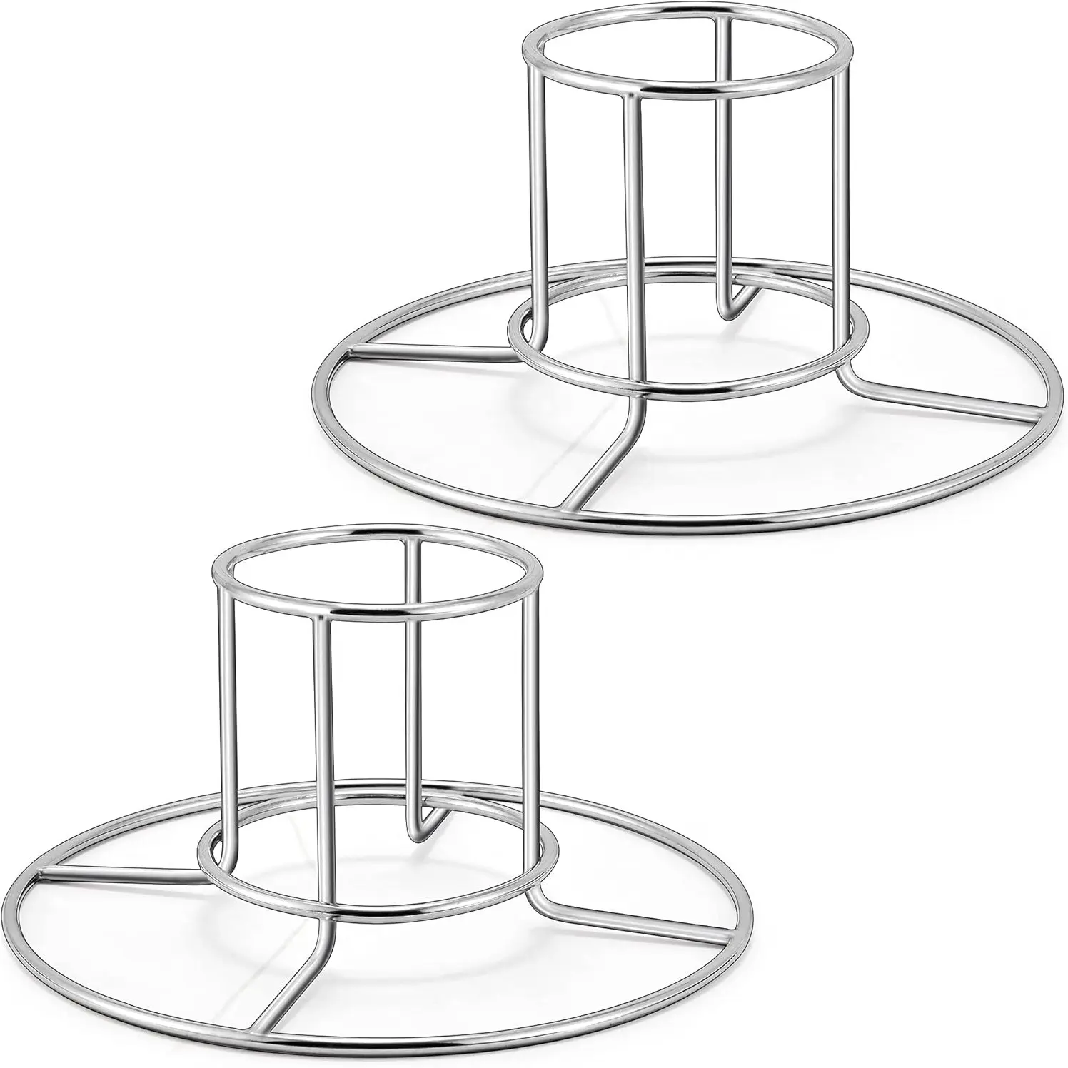 Beer Can Chicken Rack, 2-Piece Stainless Steel, Durable & Portable, Dishwasher Safe, Ideal for Grilling, Smoking, Baking, Barbecue Utensils, Grilling Tools, Grilling Accessories