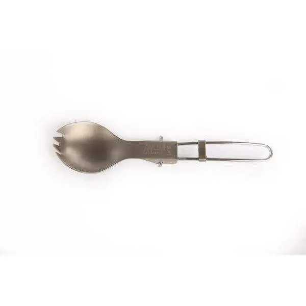 Ultralight Titanium Spork for Backpacking, Hiking, Traveling & Camping, Eco-friendly 2 in 1 folding spoon and fork, foldable spork, compact and portable utensils, camping essentials