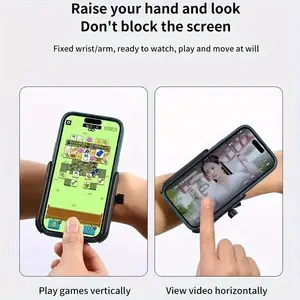 Adjustable Wrist Phone Holder, 360° Rotating Universal Fit, Sports Arm Band for Live Streaming, Driving Navigation, Abs Material