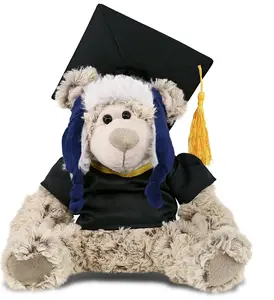 DOLLIBU 10-Inch Polar Bear Graduation Stuffed Plush, Complete with Gown, Cap and Tassel, Ideal Personalized Gift for Graduation Celebrations