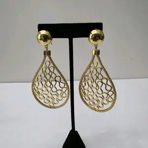 #421. 18K Gold Plated Drop Earring  Unique  High quality  Water Resistant  Hypoallergenic  Nickel Free, light weight,  Every day, Party, Gift idea.
