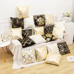 Geometric Pattern Pillowcase, 4 Counts Modern Style Soft Comfortable Square Cushion Cover without Filler, Household Decoration Supplies for Home Living Room Sofa Bed, Cushion Slipcovers