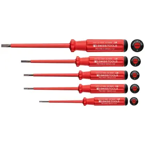 PB Swiss Tools PB 5538 Classic VDE Screwdriver Set, Slim, 5pcs