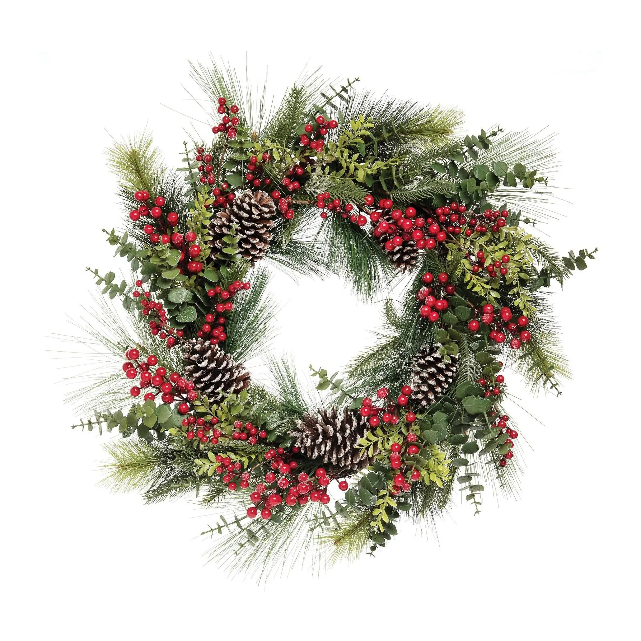 C&F Home Opulent Berry Pinecone Wreath