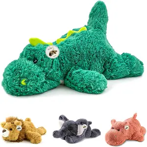16" 2 Pounds Green Dinosaur Weighted Stuffed Animals, Sensory Comfort Plush Throw Pillow Toy, Kawaii Plushies Hugging Toy Gifts for Kids & Adults