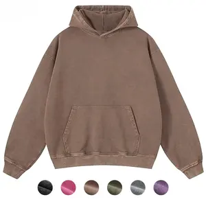 Holafish Oversized Casual Acid Wash Hoodies Womens Pullover Sweatshirts Acid Wash Shirt Vintage Loose Fit Winter Long Sleeve Shirts Outfits