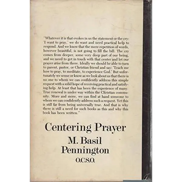 USED Book - Centering prayer: Renewing an ancient Christian prayer form by M. Basil. Pennington (Hardcover) - english