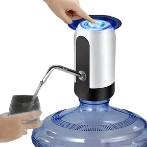 1pc USB Rechargeable Automatic Electric Water Pump, Compact & Precise, Easy Installation, Convenient & Practical, One-Key Operation, Blue Light Display, USB Charging, Can Pump About 6 Buckets Of 19L Bottled Water On One Full Charge