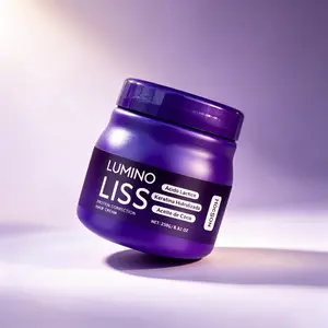 Hair Straightening Cream & Repair Mask, Protein Formula, Tames Frizz, Adds Shine for Dry Damaged Hair