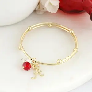 Alabama Matte Gld Logo Bracelet