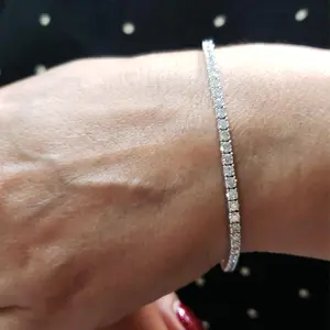 14Kt Gold 4 Ct Lab Created Diamond Tennis Bracelet